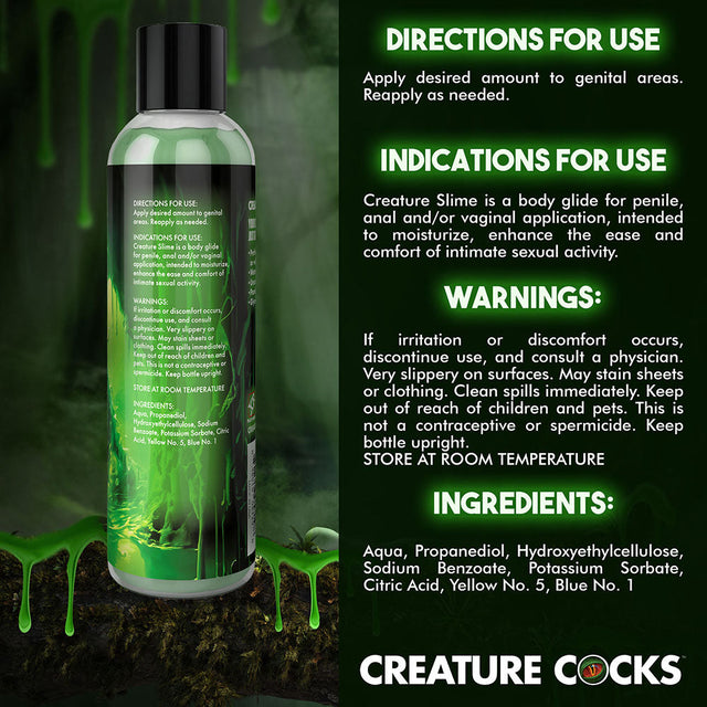 Green Creature Slime Water-Based Lubricant 8 oz