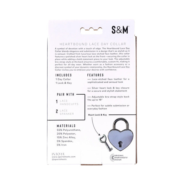 Heartbound Lace Day Collar Black