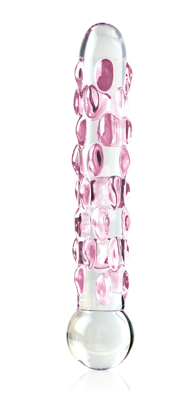 Icicles No. 7 Clear Pink Glass Dildo