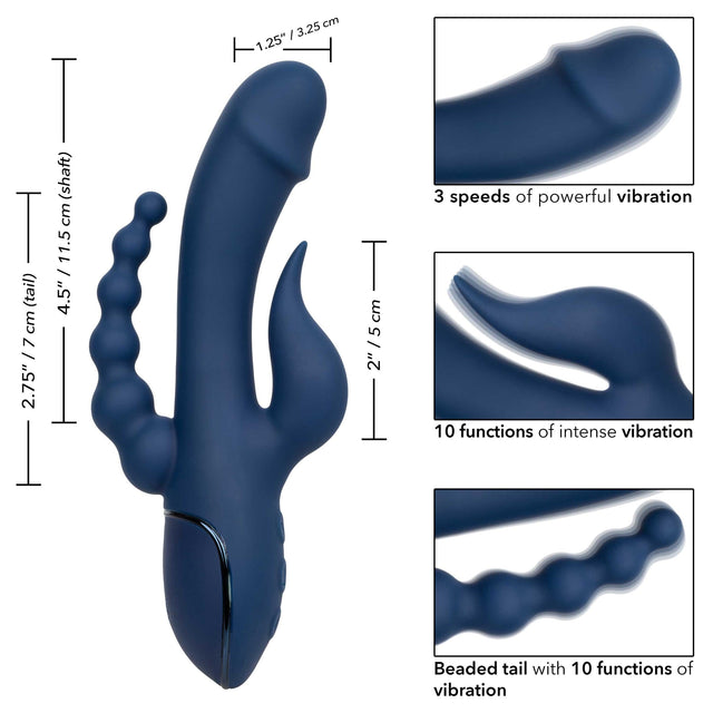 III Triple Orgasm G-Spot Massager Dark Blue