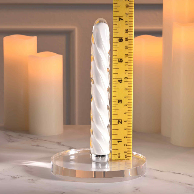 In A Twist Glass Vibrator White