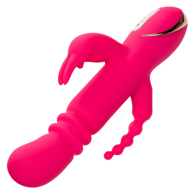 Jack Rabbit Signature Heated Silicone Triple Fantasy Rabbit Pink