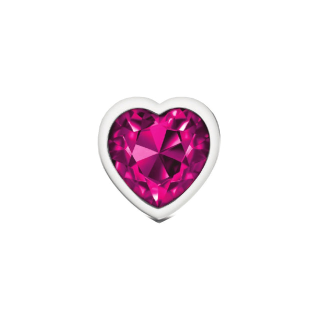 Jeweled Pink Heart Aluminum Butt Plug