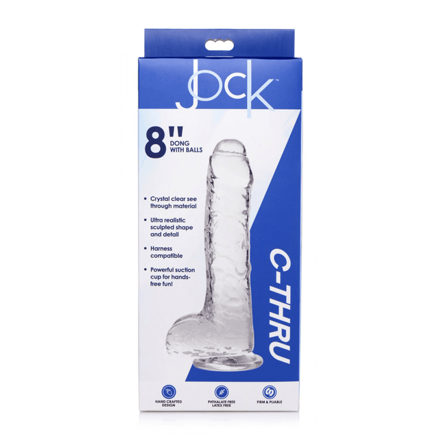 Jock C-Thru Slim Dildo with Balls