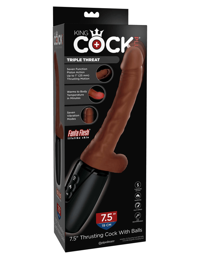 King Cock 7.5 Inch Thrusting Cock With Balls
