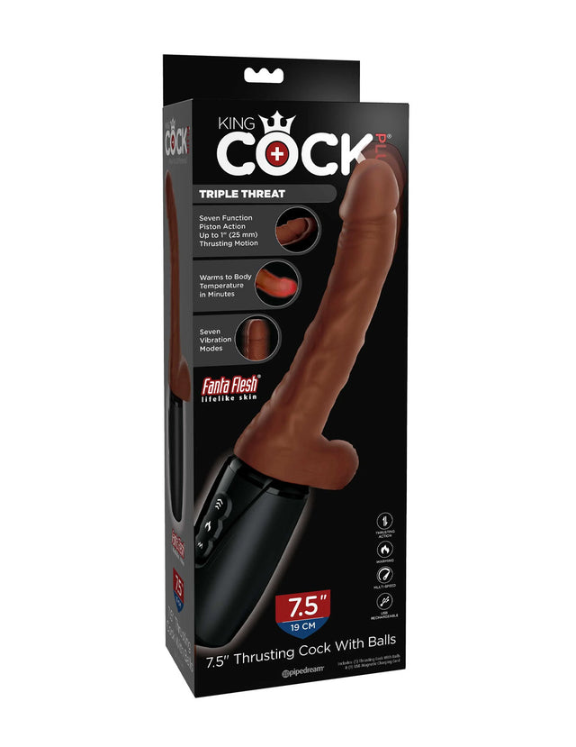 King Cock 7.5 Inch Thrusting Cock With Balls
