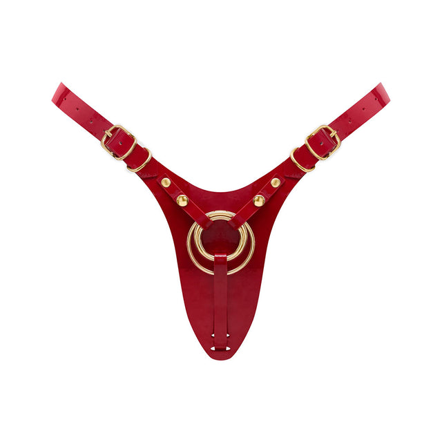 Leatherette Harness Fabulous (XS - XXL) Red