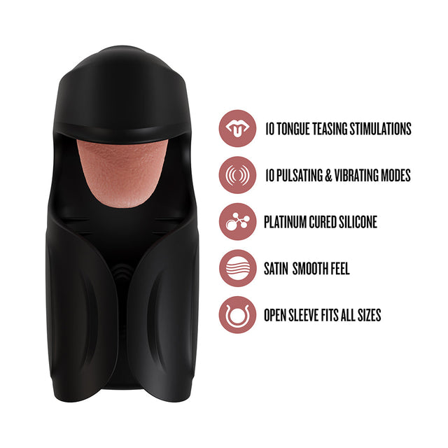 Lickety Split Vibrating Penis Head Stimulator Black