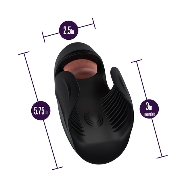 Lickety Split Vibrating Penis Head Stimulator Black