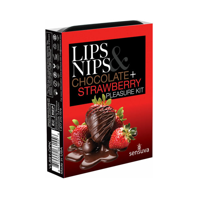 Lips and Nips Pleasure Kit Chocolate & Strawberry