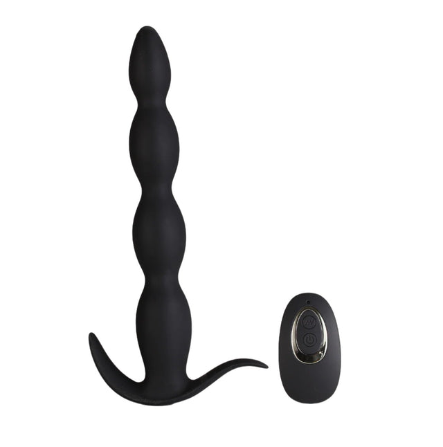 Mason Remote Control Silicone Butt Plug Black