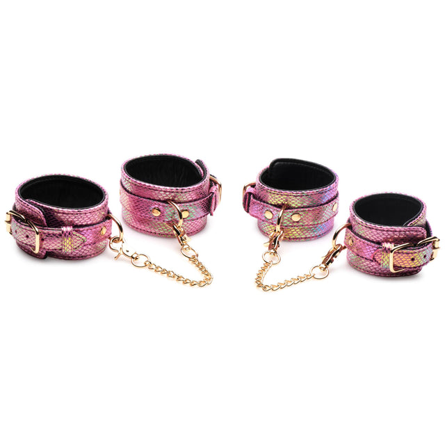 Master Series Pink Cobra Iridescent Bondage Set