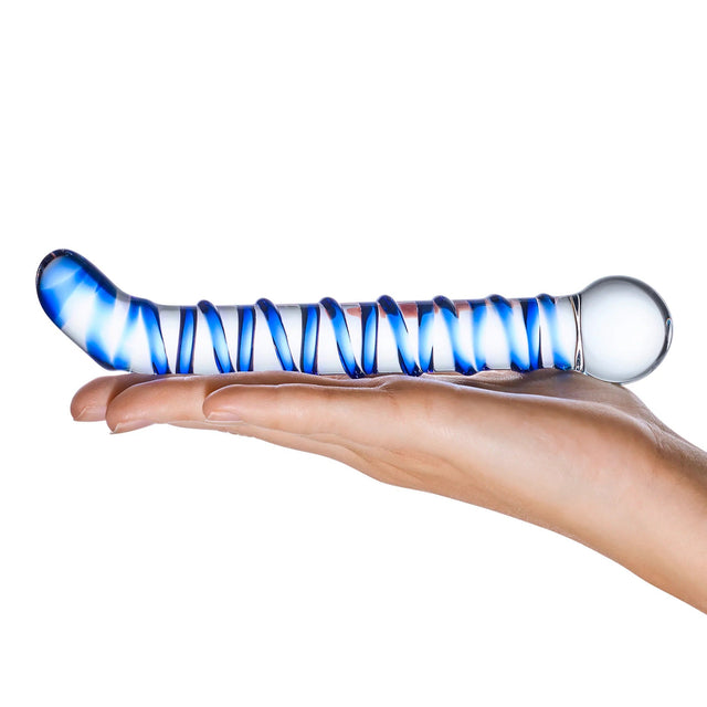 Mr. Swirly 6.5" G-Spot Glass Dildo