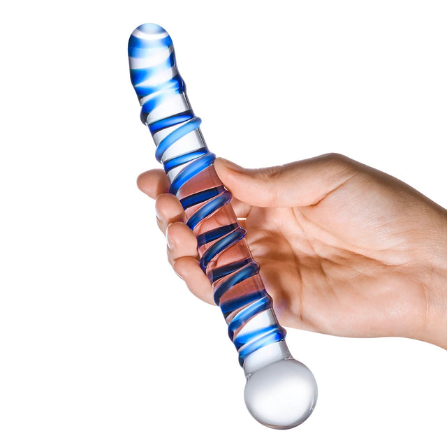 Mr. Swirly 6.5" G-Spot Glass Dildo