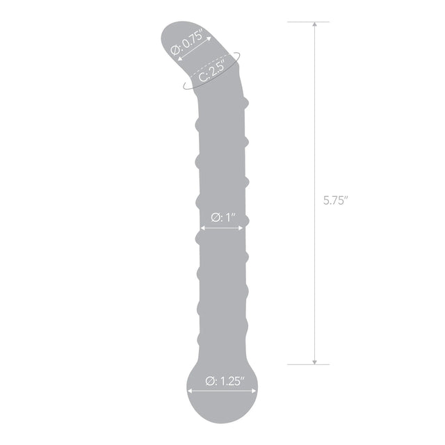 Mr. Swirly 6.5" G-Spot Glass Dildo