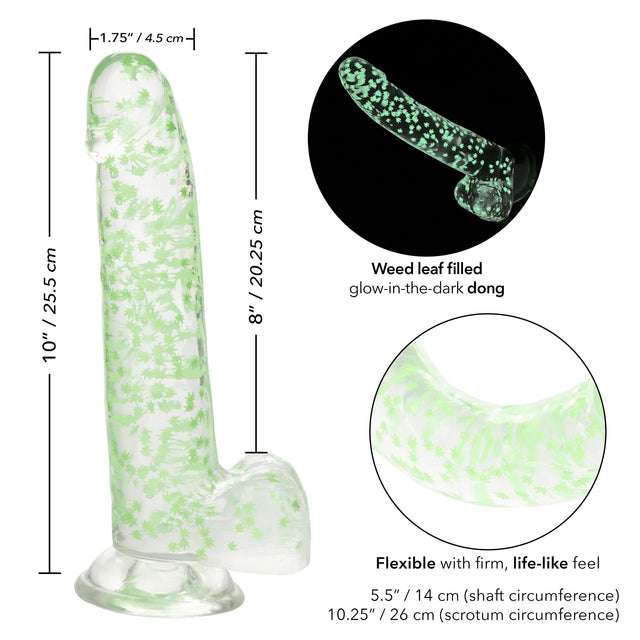 Naughty Bits I Leaf Dick Glow-In-The-Dark Dong