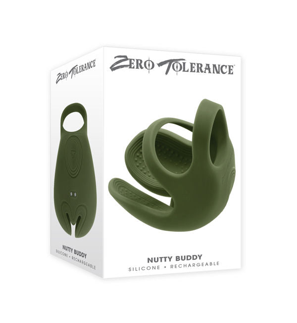 Nutty Buddy Vibrating Ball Cupping Ring Green