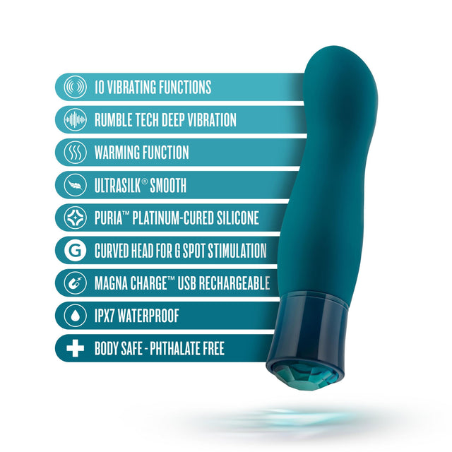 Oh My Gem Fierce Warming Vibrator Blue Topaz