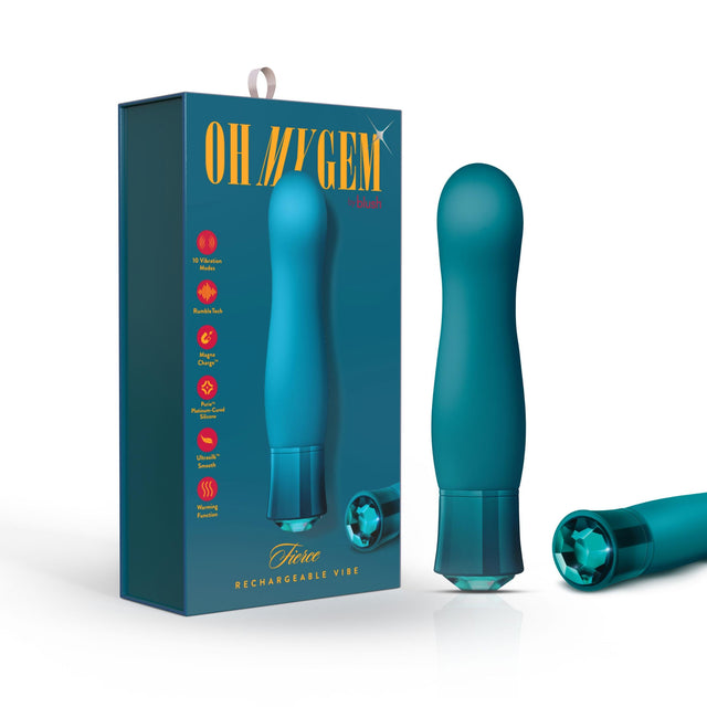 Oh My Gem Fierce Warming Vibrator Blue Topaz