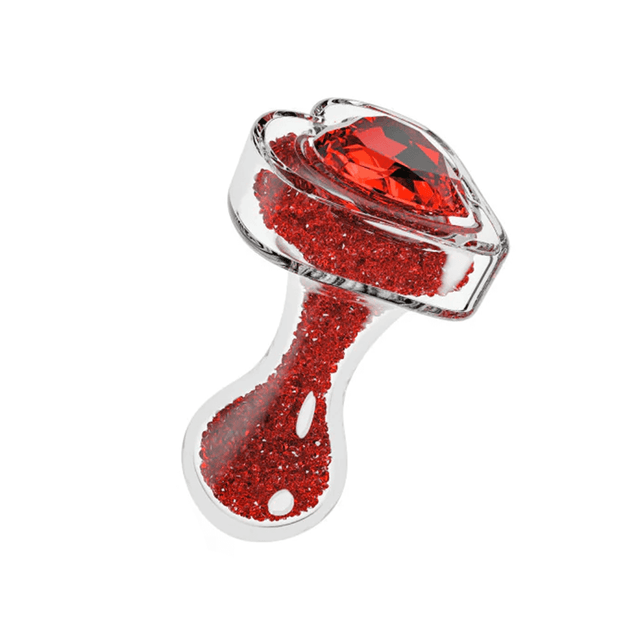 Oh My Gem Glass Anal Plug Lustre Ruby