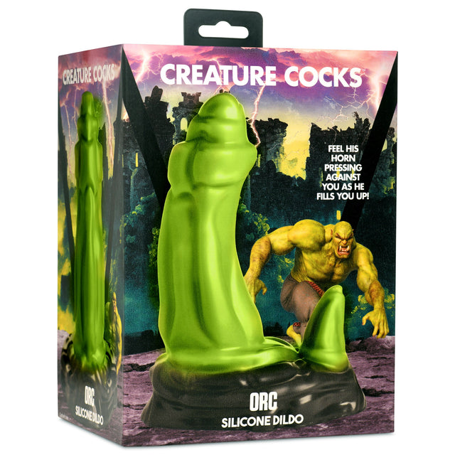 Orc 7" Silicone Dildo Green