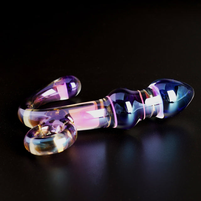 Orchid Pulse Glass Dildo w/Removable Bullet Vibe