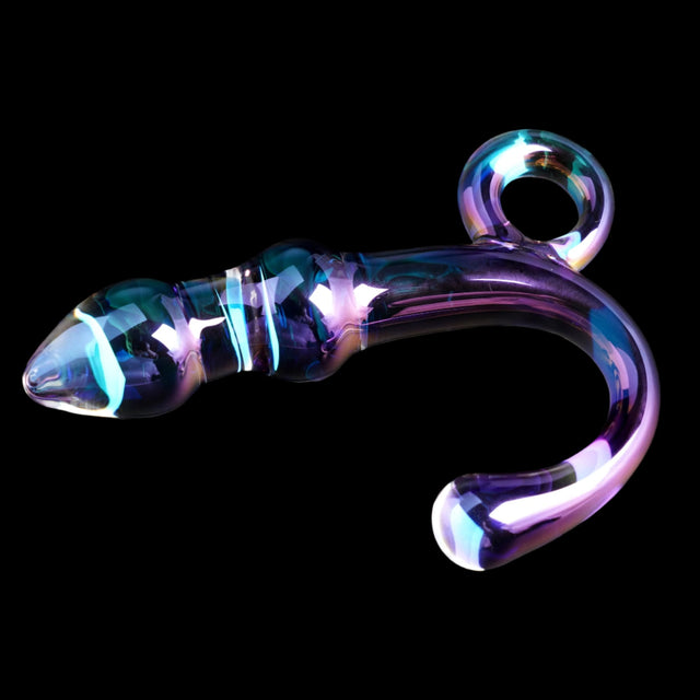 Orchid Pulse Glass Dildo w/Removable Bullet Vibe