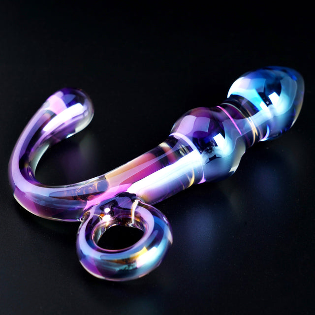 Orchid Pulse Glass Dildo w/Removable Bullet Vibe