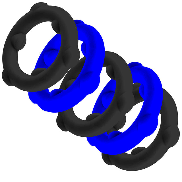 Oxballs Gearheads 5-Pack Spinner Rings Blue/Black
