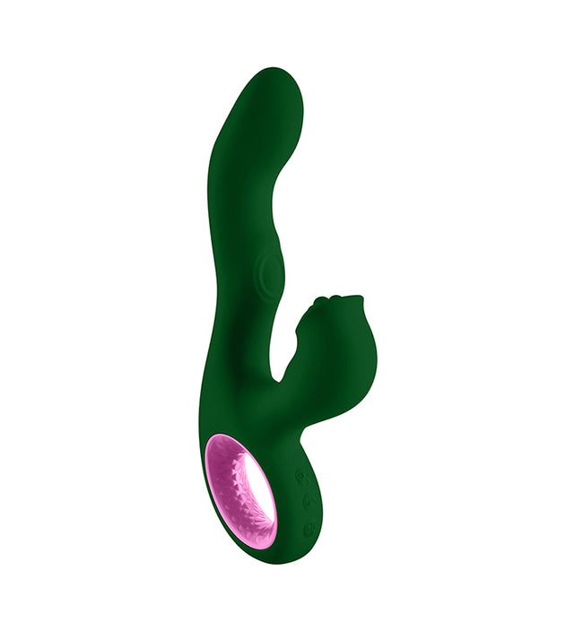 Pallina Triple Action Rabbit Vibrator Green