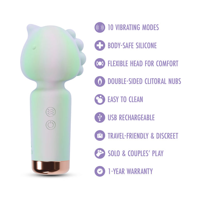 Play With Me Unicorn Dream Mini Wand Vibrator