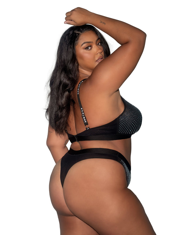Playboy Disco Fever Rhinestone Set Plus Size