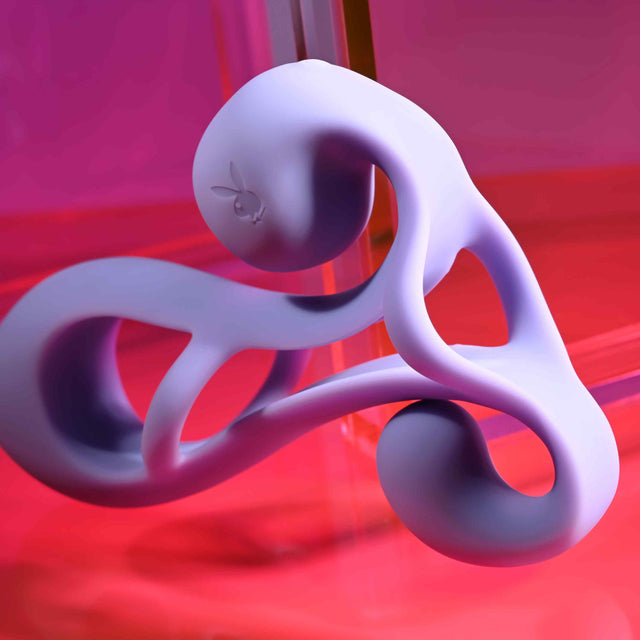 Playboy Fantasy Cage Vibrating Penis Extension Purple