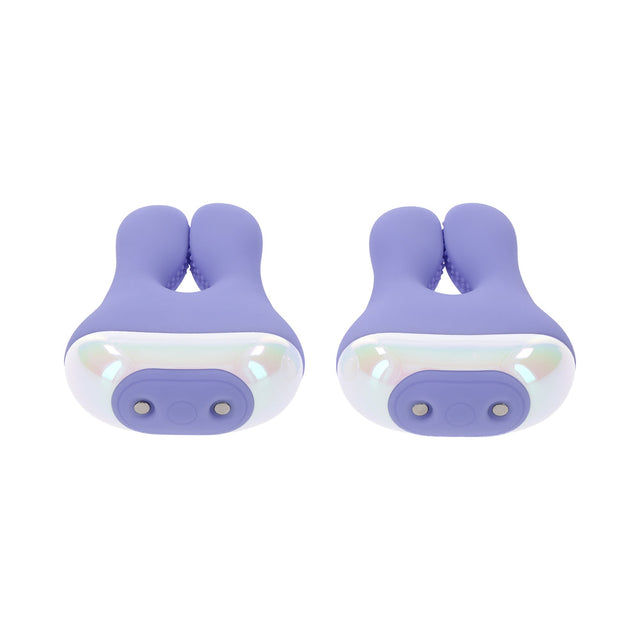 Playboy In A Pinch Vibrating Nipple Clamps Purple