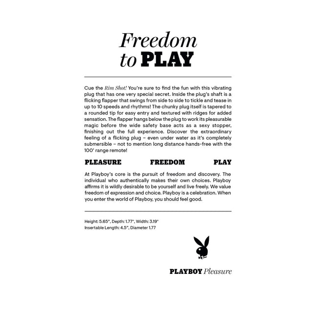 Playboy Rim Shot Vibrating Flickering Plug