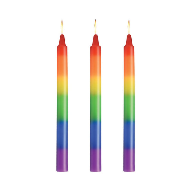 Pride Rainbow Drip Candle Set