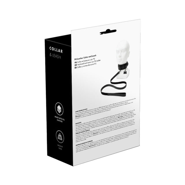 Puppy Collar & Leash Black