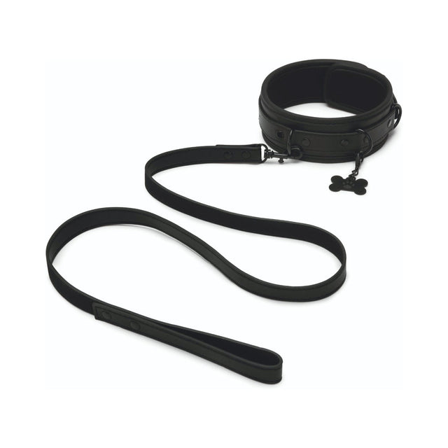 Puppy Collar & Leash Black