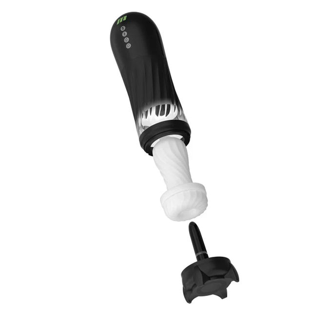 Quantumx Triple Action Vortex Warming Stroker Black