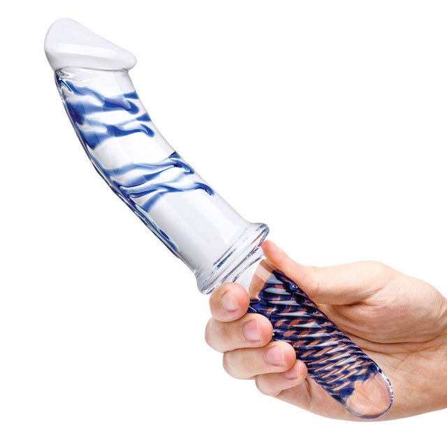 Realistic Double Ended Glass Dildo With Handle