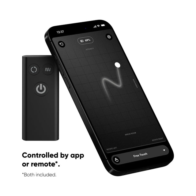 Revo Stealth Rotating and Vibrating Prostate Massager Black