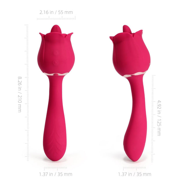 Rhea The Rose Licking Tongue Vibrator and G-Spot Massager