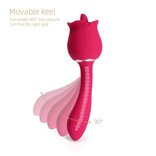 Rhea The Rose Licking Tongue Vibrator and G-Spot Massager