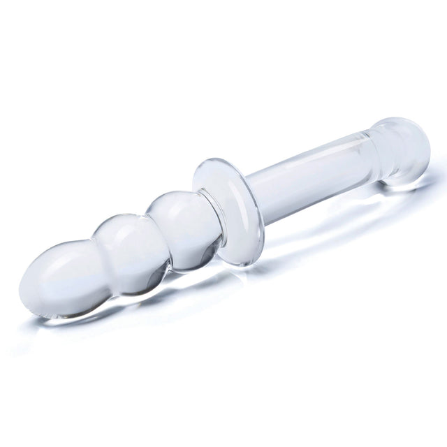 Ribbed 8" G-Spot Glass Dildo