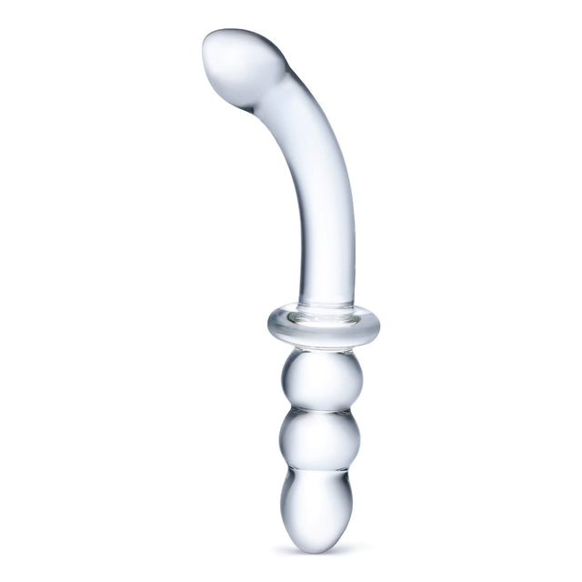 Ribbed 8" G-Spot Glass Dildo