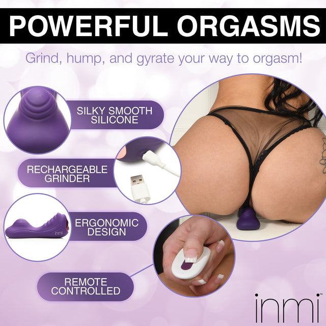 Ride N' Grind Vibrating Silicone Grinder w/ Remote Purple