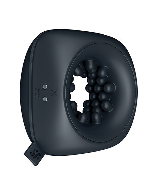 Ring Stroker Vibrating Masturbator Black