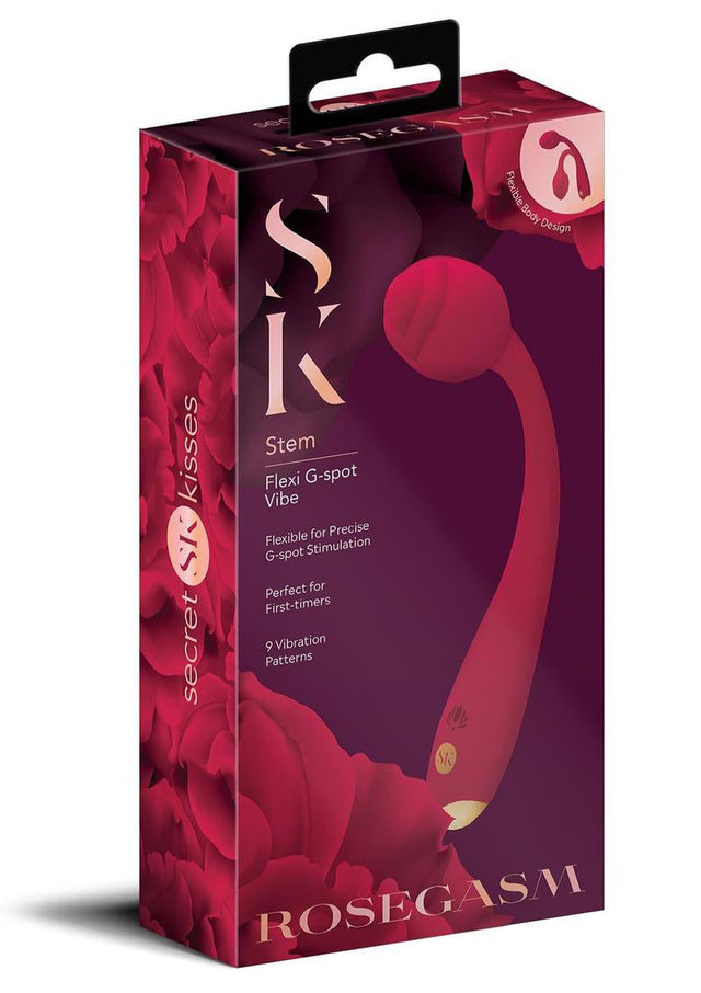 Rosegasm Long Stem Flexi G-Spot Vibe Rose Red