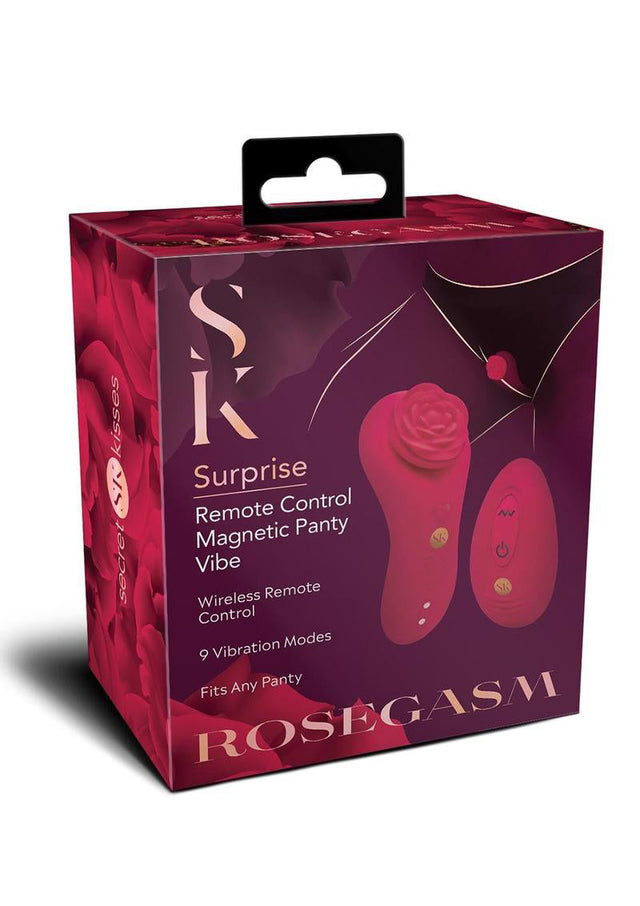 Rosegasm Rose Surprise Panty Vibe with Remote Red