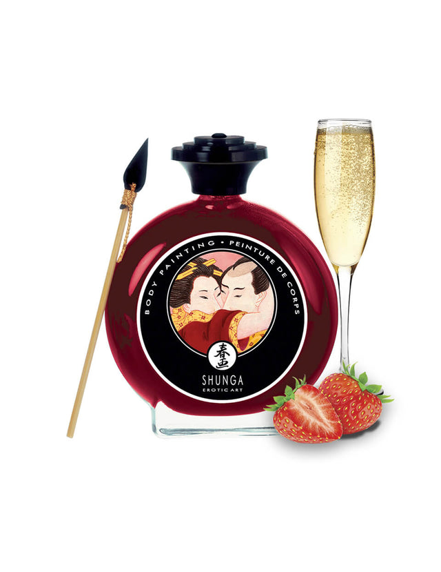 Shunga Edible Body Paint Sparkling Strawberry Wine